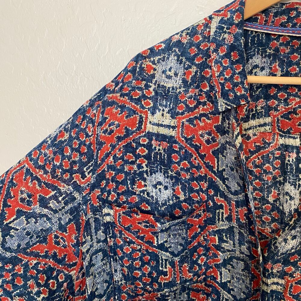 Pilcro Anthropologie Leilani Button Up Top Blouse Womens Size 3X Boho Western - Picture 3 of 4